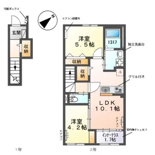 埼玉県川口市戸塚4【アパート】の間取り