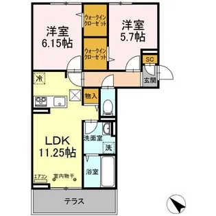千葉県千葉市緑区古市場町【アパート】の間取り