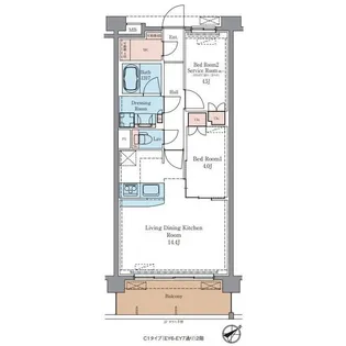 ラグゼナ平井ノース【3階】の間取り