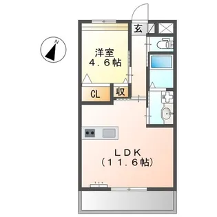 エクシード北山【3階】の間取り