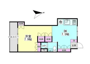 サンドリア大岡山【3階】の間取り