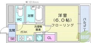 朝日プラザ五橋東【4階】の間取り