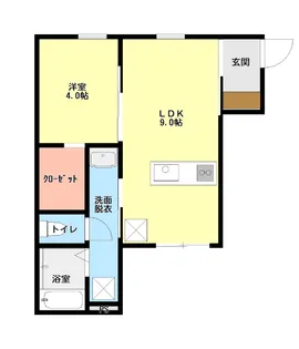 URBANBRANCH鳥屋野南A【1階】の間取り