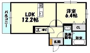 福岡県糟屋郡粕屋町酒殿4【アパート】の間取り