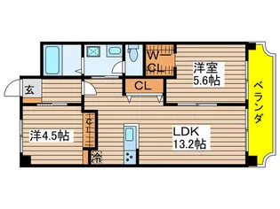 エレガンス石神井【3階】の間取り