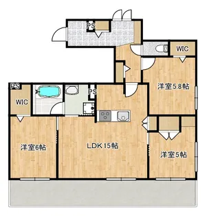 仮称)千年ヘーベルメゾン【2階】の間取り