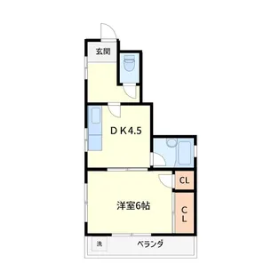 パークハイツ中島【4階】の間取り