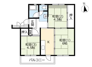 UR北坂戸【5階】の間取り