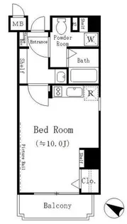 レジディア目黒【4階】の間取り