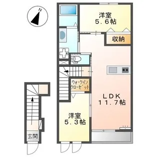 フェリーチェII【2階】の間取り