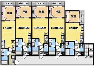(仮称)川越こもれびLycka【2階】の間取り