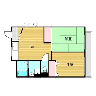 三番グリーンハイツ【3階】の間取り