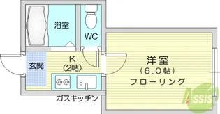 ユニバーサルレジデンス北山【2階】の間取り