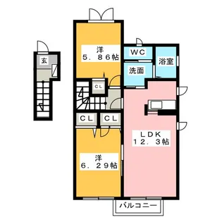 フォレスト ロイ【2階】の間取り