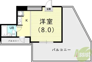 クリフサイド西岡本【4階】の間取り