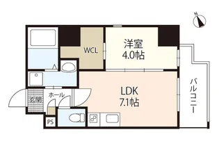KatayamaBLD22【4階】の間取り