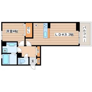 ボヌールF【1階】の間取り