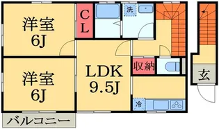 サンライズ誉II【2階】の間取り