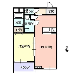 トラスティM【2階】の間取り