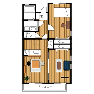 SCHLOSS新津【1階】の間取り