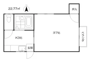 グリーンハウス乙丸【1階】の間取り