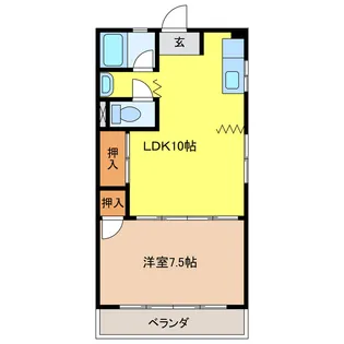 ハイツ松野【2階】の間取り