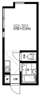 フラット阿佐ヶ谷【2階】の間取り