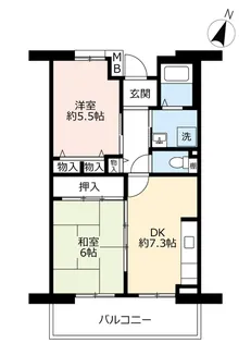 URグリーンヒルズ御影【4階】の間取り