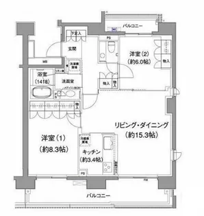 番町レジデンス【2階】の間取り