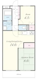 目黒都立大レジデンス【2階】の間取り