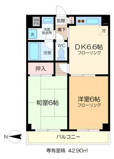 ジュネス石川【2階】の間取り
