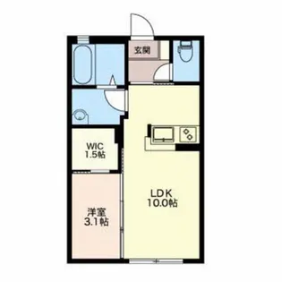 ブエノス中川【1階】の間取り