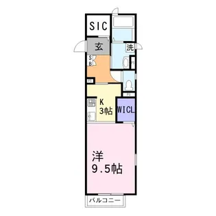 ルミエール野添【1階】の間取り