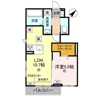 Amlette Nexla Court(栗東市新築アパート)【1階】の間取り