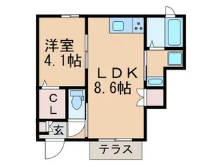 クレール【1階】の間取り