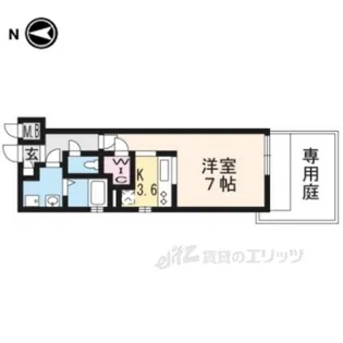 THEGARNETSUITERESIDE【1階】の間取り