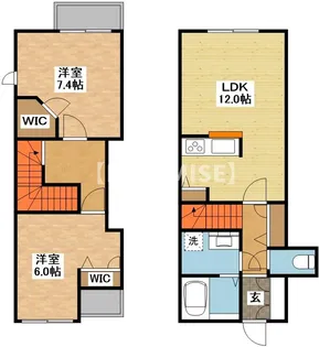 デ・クメール南山手の間取り