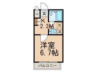 マックポナム代々木公園【4階】の間取り