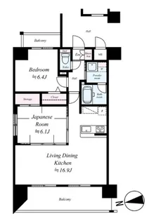 アトラスアルファーノ箱崎【2階】の間取り