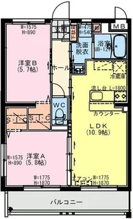 Green Terrace Toshimi【4階】の間取り