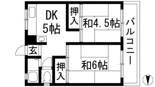 大久保マンション【4階】の間取り