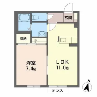 シャーメゾンパウパウ【1階】の間取り