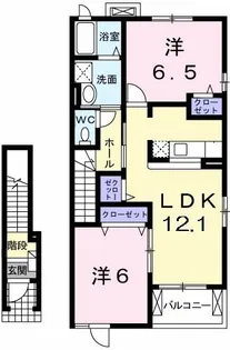 サングリーン錦ヶ丘 C棟【2階】の間取り