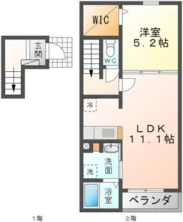 シェル・エ・メール【2階】の間取り