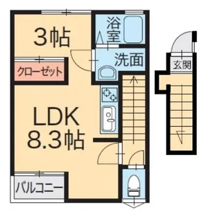L collection学校町【2階】の間取り