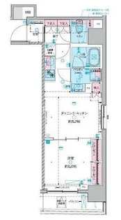 GENOVIA 東神田 green veil【5階】の間取り