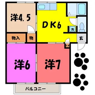 エスポワール鮎川A/B(藤岡市鮎川)【2階】の間取り