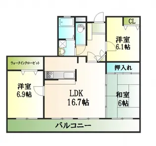 グリーンレジデンス【2階】の間取り