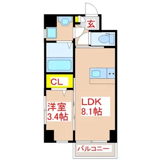 SAT.BLD.呉服【5階】の間取り