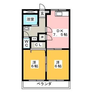 ハイツA-2【1階】の間取り